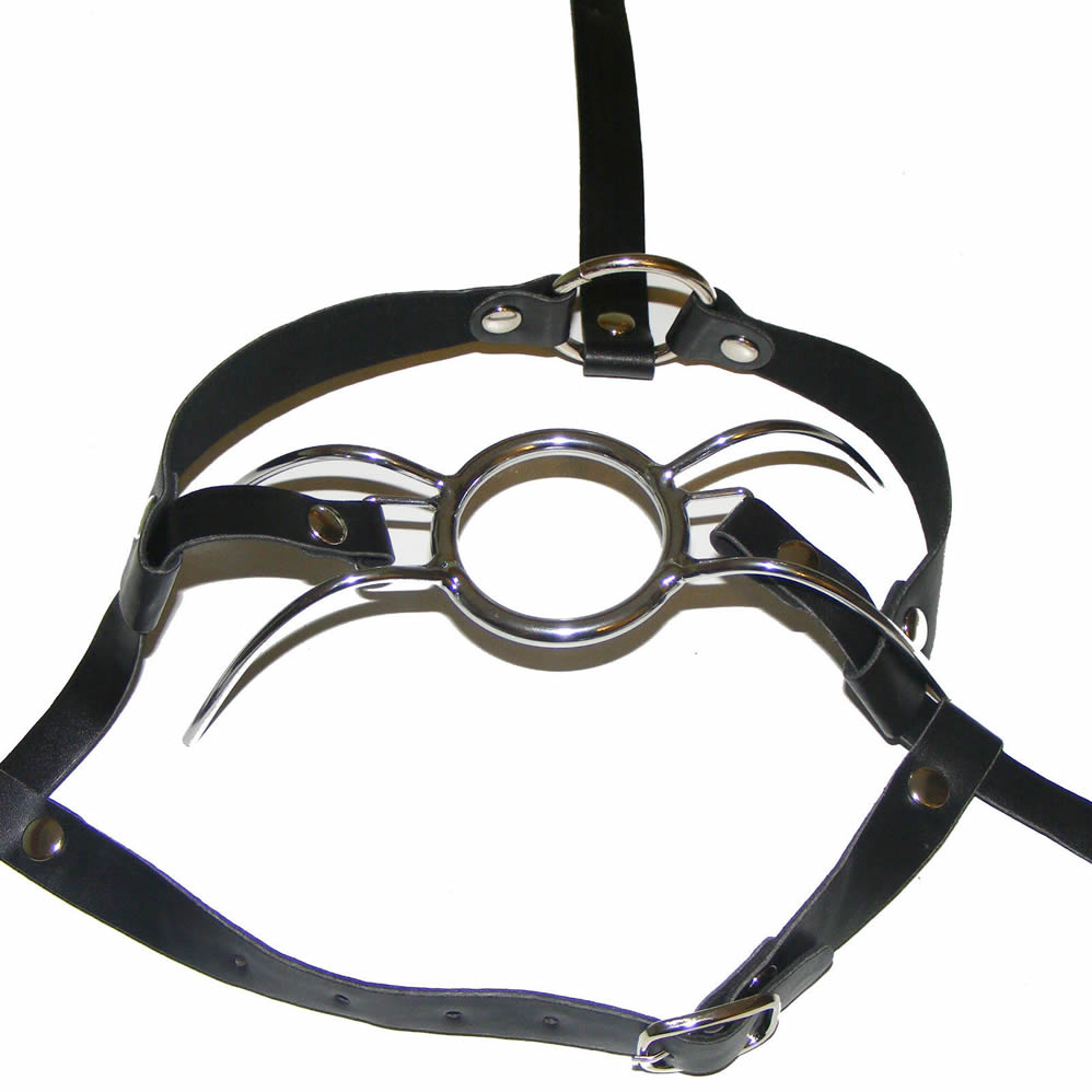 Open Mouth Spider Mouth Gag Ball O Ring Head Harness Mask Muzzle