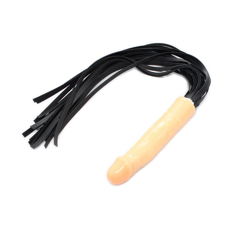 Doc johnson silicone flogger whip with dildo handle