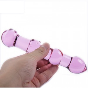 pink glass dildo, pink pyrex dildo, pink glass sex toy