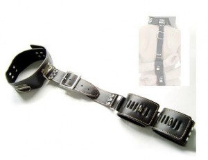 bondage cuff and collar set.
