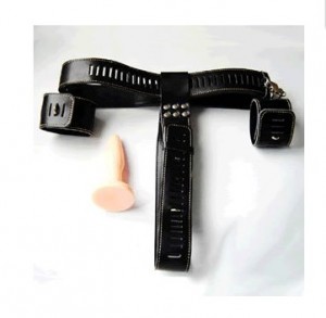 cheap price leather chastity belt for female.