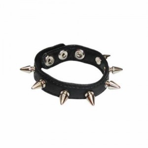 Leather penis sleeve, leather penis ring, spiked penis ring