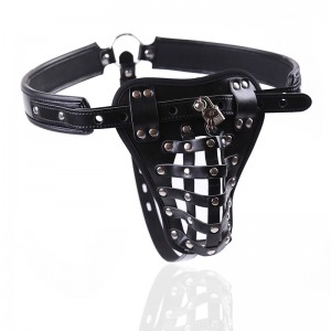 male chastity thong, male leather t-back, male sexy costume