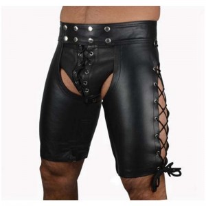 Wild sexy male shorts, sexy leather pants, male sexy costume