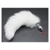 white anal plug tail, fox tail anal plug, anal plug tail