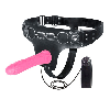 Vibrating strap on dildo.