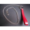 genuine leather metal chain accessory.