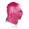 Rose bondage hood, pink bondage mask, sexual rose hood
