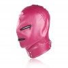 Rose bondage hood, pink bondage mask, sexual rose hood