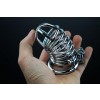 steel male chastity belt.