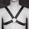 male leather harness, men body harness, male chest harness