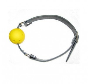 genuine leather ball gag.