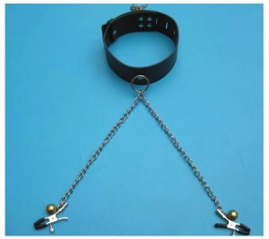 neck collar with nipple clamps.