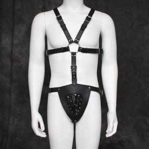 Masculine Body harness, male leather harness, male chest harness