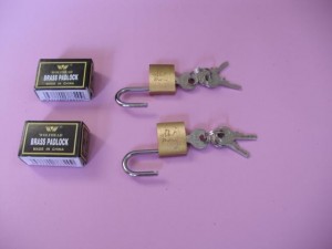 bondage gear accessory brass padlock.