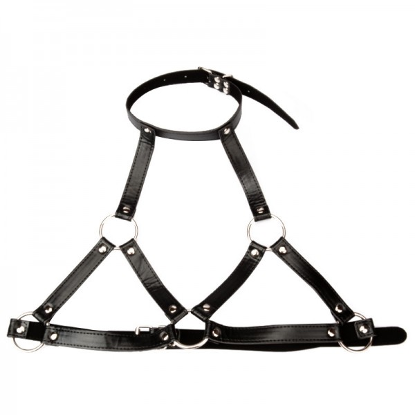 Bondage Gear Set Mouth Gag With Nipple Clamps And Breast Restraint Harness 