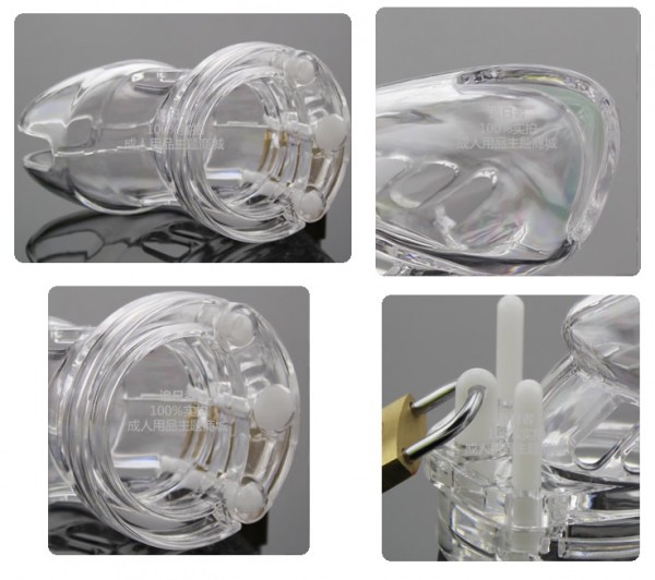 Chastity Device Belt Clear Cock Cage