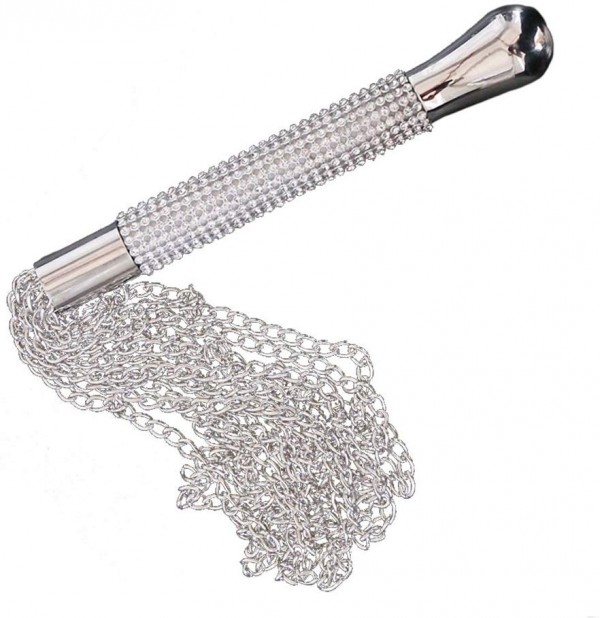 Diamond handle whip, diamond sex toy, metal chain whip